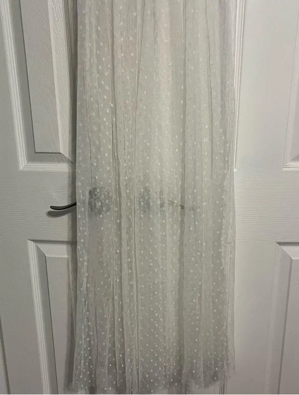 White Fox Totally Bangin' Mesh Maxi Dress White - Image 8