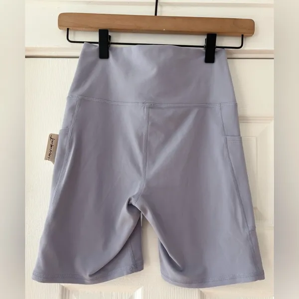 Free People Movement Never Better Pocket Bike‎ Shorts Lavender Size X-Small NWT - Image 4