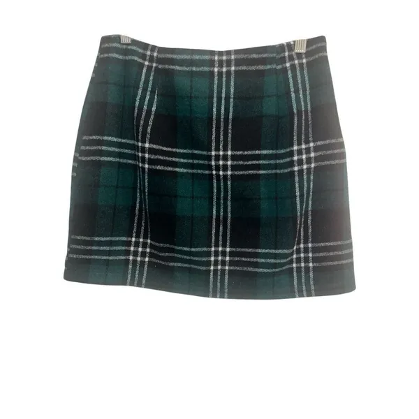 ✨Womens Wool Plaid Mini Skirt High Waisted Bodycon Pencil Sz S Skirt✨ - Image 6