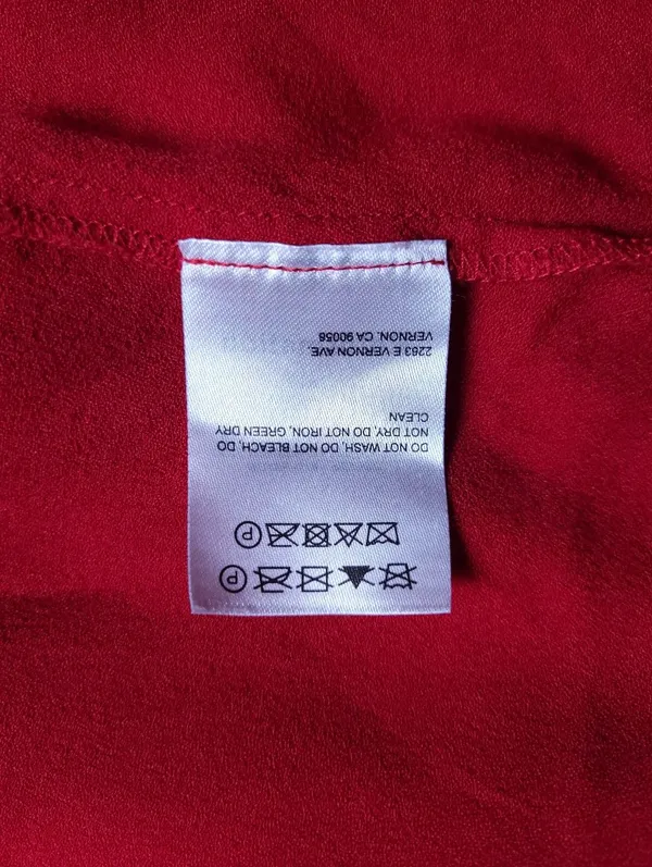Reformation Marlowe Slip Dress Red V-Neck Spaghetti Strap Mini Slit Womens Sz S - Image 15