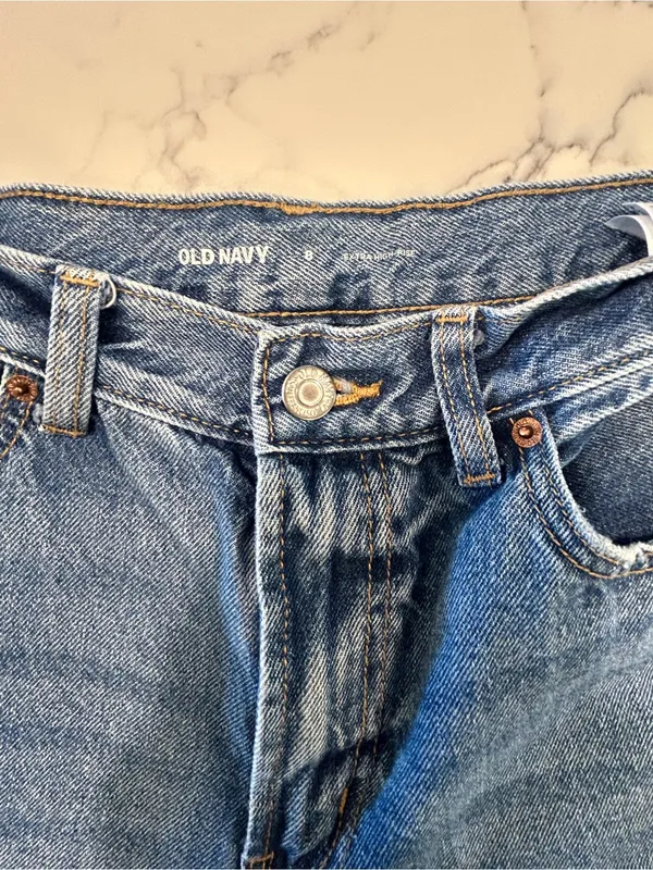 Old Navy Darla Extra Rise Loose Taper Me Barrel Jean Sz 8 - Image 2