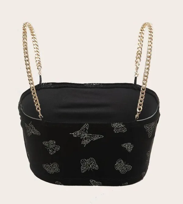 butterfly chain cami top Gold - Image 2