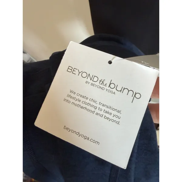 Beyond Yoga Beyond The Bump Spacedye Navy Leggings Pockets Sz M NWT - Image 12