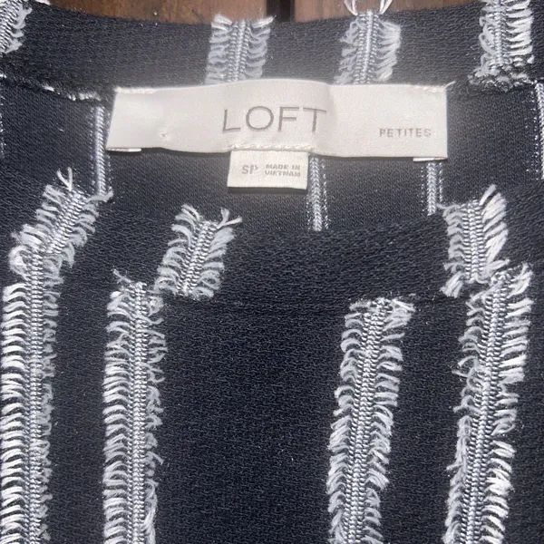 LOFT Dress Small Petite Navy And White. Comfy, Stretchy, Classic, Preppy, Career - Image 3