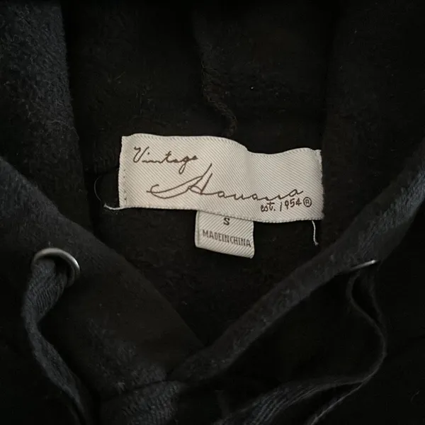 Vintage Havana Women’s Hooded Black Cold Shoulder Ripped Seeatshirt - Image 5