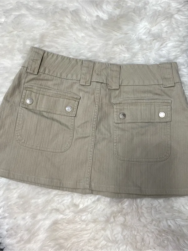 Jodot Khaki Cargo Mini Skirt Y2k Mini‎ Gorpcore Bratz Mallcore - Image 5