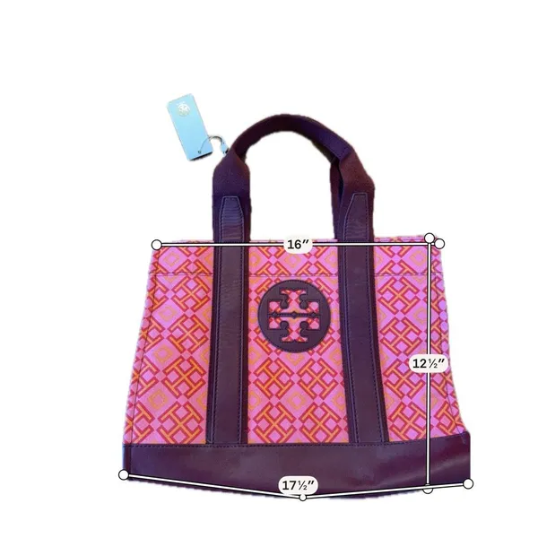 Tory Burch NWT Ella printed 4t tote bag honey suckle classic - Image 4