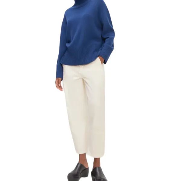 NWD Everlane The Utility Barrel Pant in Bone Crop Wide Leg Denim Jeans Size 2 - Image 2