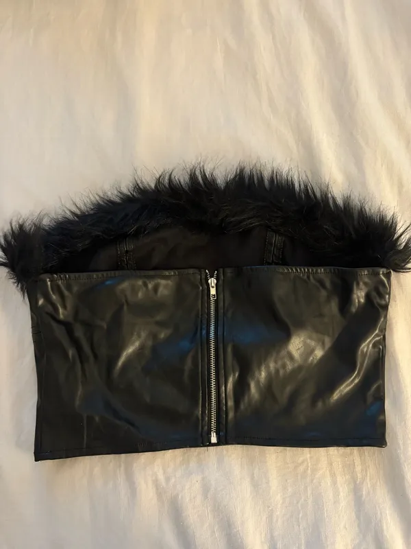 SheIn Black fur top - Image 2