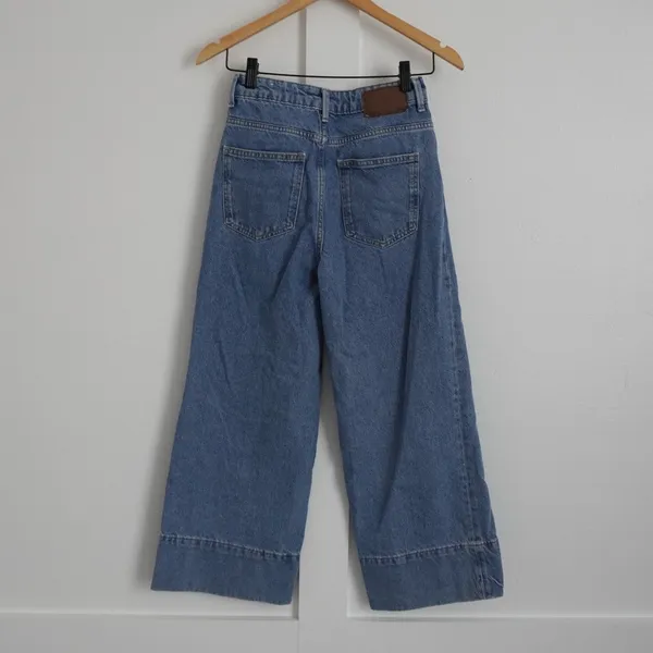 Zara Wide Leg Crop Jeans - Image 5