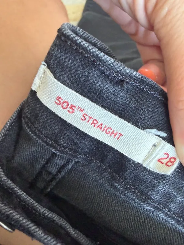 LEVIS Women’s 505 Gray Black Straight Denim Jeans Size 28 - Image 6