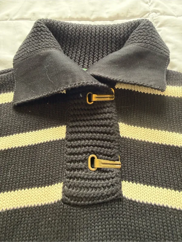 Ralph Lauren Striped Toggle Neck Sweater - Image 4