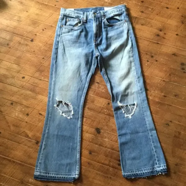 Rag & Bone raw edge distressed cropped size 26 jeans - Image 2