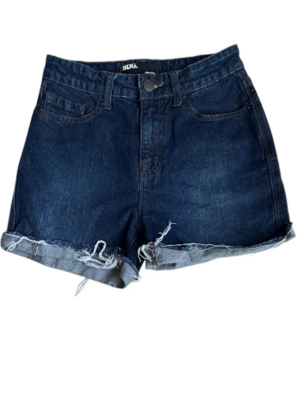 Urban‎ Outfitters BDG Hi Rise Dark Denim Jean Shorts Sz 26 - Image 2