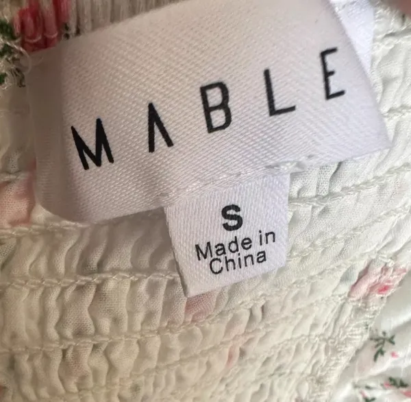 Mabel Floral Babydoll Mini Dress small open back - Image 3