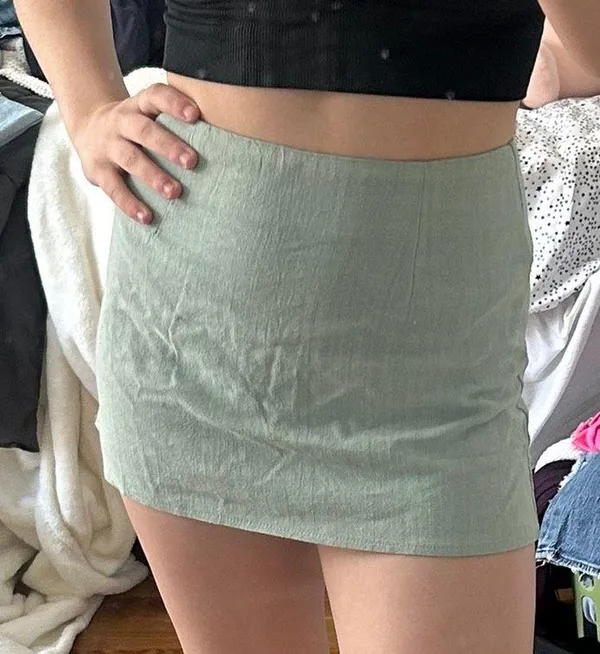 Princess Polly Light Green Selby Skirt - Image 2