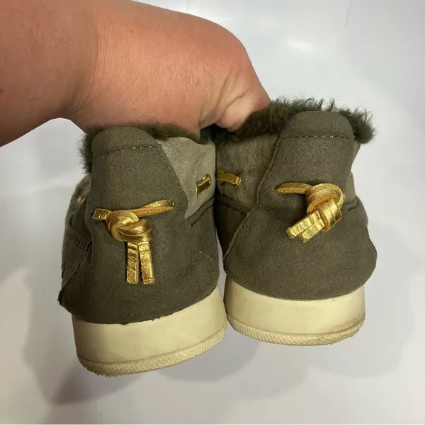 Sperry Moc-sider slip on shoes‎ metallic camouflage women’s size 8.5 faux fur - Image 7