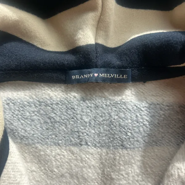 Brandy Melville Striped Sweater Blue and crème - Image 2