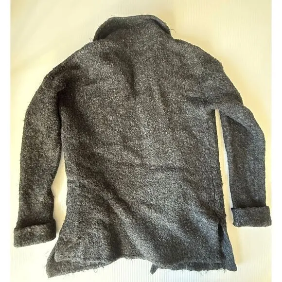 Rachel Zoe Charcoal Gray Wool‎ Blend Long Coat Classic Winter Outerwear size M - Image 5