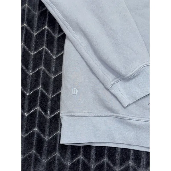 LULULEMON Women's Hoodie Blue Sweatshirt Graphic Spellout All Yours Size 6 - Image 6