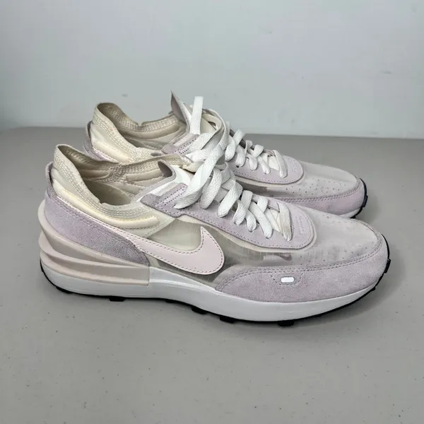 Nike Waffle One White Pink Sneakers Size 8 - Image 2