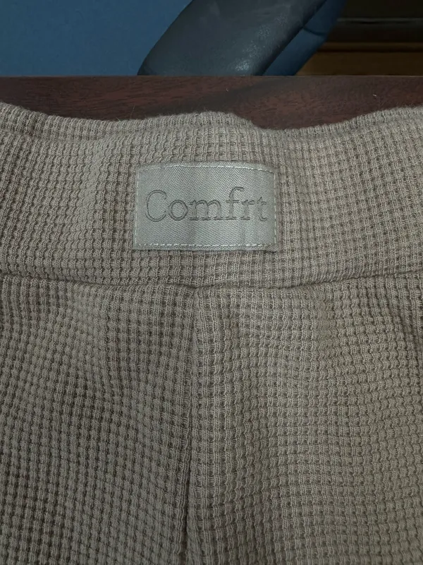 Comfrt Wide Leg Waffle Weave High Rise Lounge Pants Size X-Large - Image 2