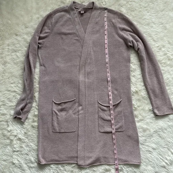 Barefoot Dreams Cardigan CozyChic Lite® Santa Monica Cardi Long Open Front M - Image 10