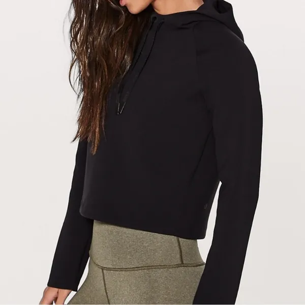Lululemon Tech Lux Pullover Size 4 Black Hoodie Sweatshirt Wonen’s Small - Image 2