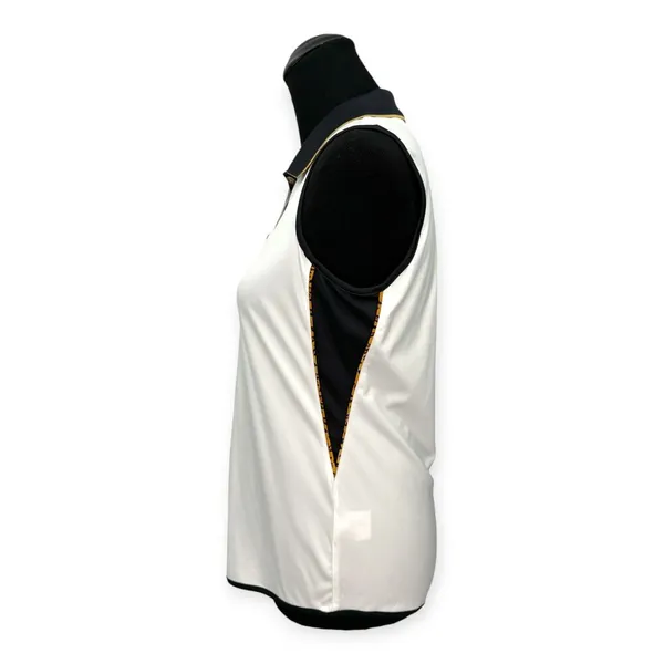 Greg Norman | Medium | ML75 Leopard Accent Play DRY Sleeveless Polo Golf Shirt - Image 5