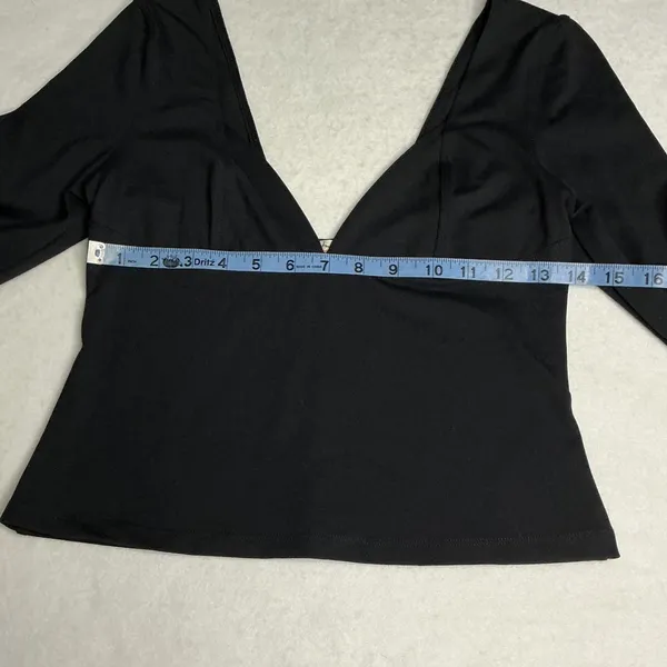 Intimately by Free People Duo Corset Long‎ Sleeve Black Cami Women Medium - Image 5