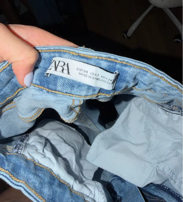 ZARA Raw Hem Jeans - Image 2