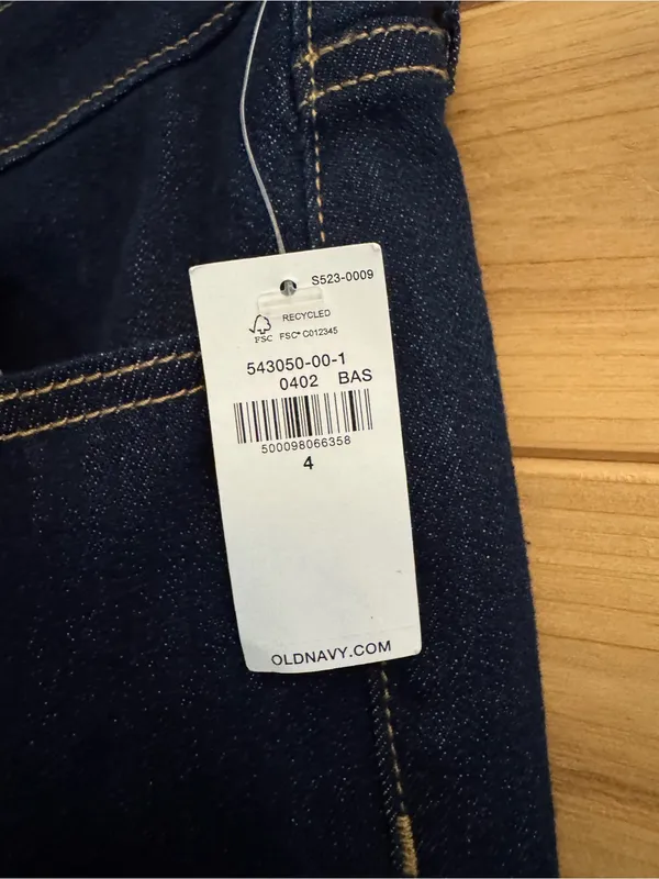 NWT Old Navy Size 4 High Rise Wow Wide Leg Denim Jeans - Image 8