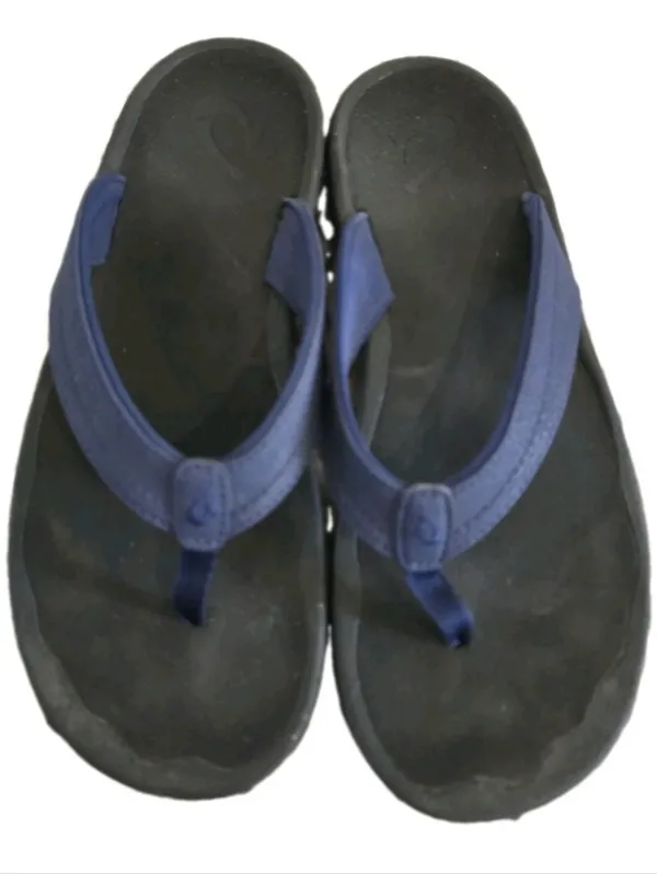 OluKai Ohana flip flops Womens Blue Shoes Sandals Size 9 Comfort Support Fall - Image 7