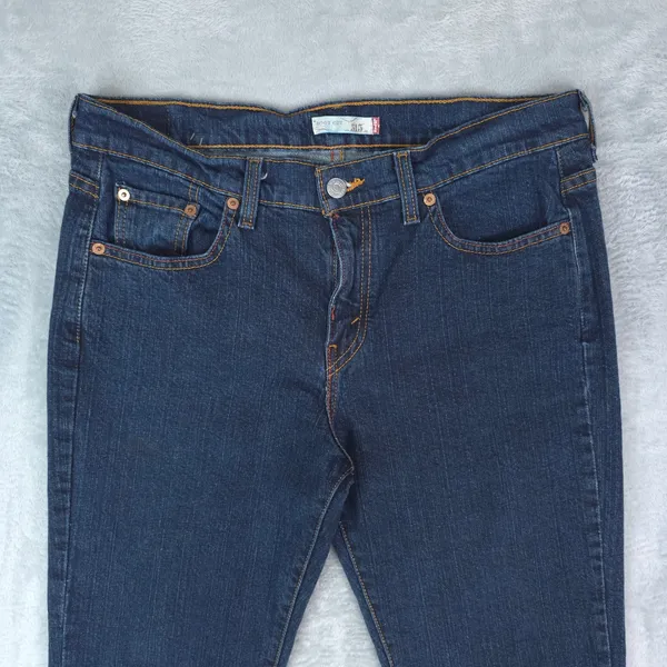 Vintage‎ Levis 515 Bootcut Jeans Women 8L (33x35) Dark Wash Blue Stretch Y2K - Image 3