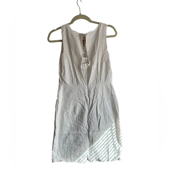 LOFT WHITE CROCHET LINEN SHIFT DRESS - Image 2