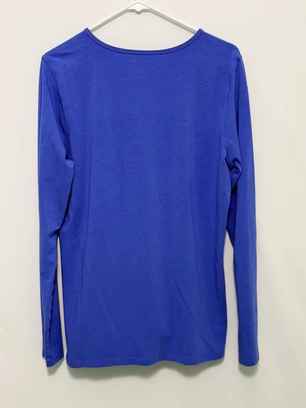 Coolibar women's long-sleeve sun protection shirt size Large blue - Image 11