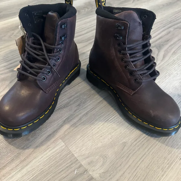 Dr. Martens W6 M5 WarmWair Pascal 1460 Leather Lace Up Boots Dark Brown NWT - Image 10