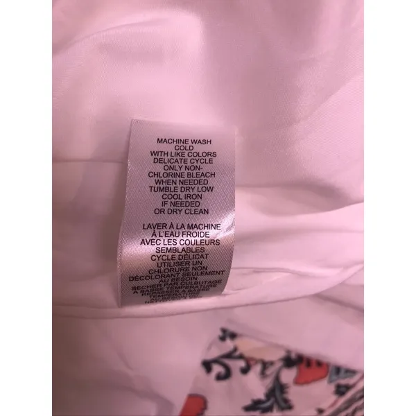Tahari Garden Party Print Dress Womens 8 White Floral Ruffle Midi Sundress New - Image 8