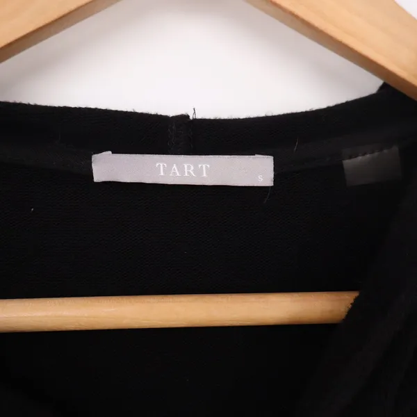 TART Hoodie Women's S Black Ruffle Pocket Long Sleeve Pullover Excellent - Image 2