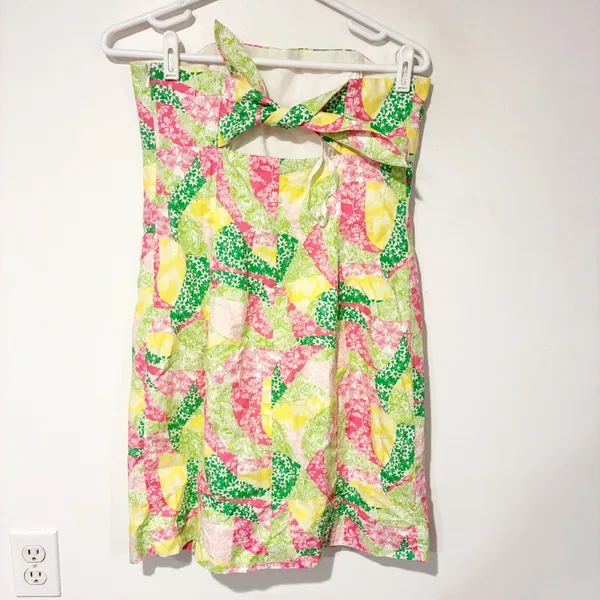 Lilly Pulitzer Size 8 Multi Color Wing Ding Strapless Tie Back Dress‎ - Image 5