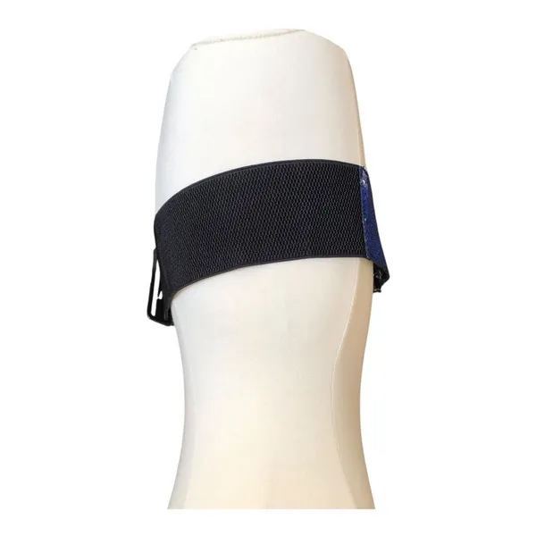 Y2K Blue Sequin Stretch Belt Rhinestone Buckle Glam Party Festival - Image 2