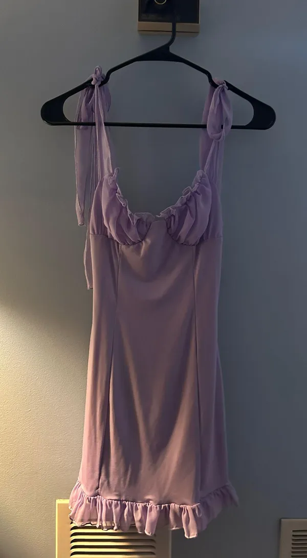 Lucy in the Sky Lavender Ruffle Dress - Image 7