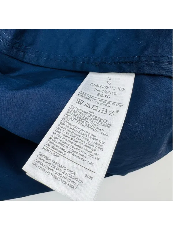 Gap Oversized Mac Trench Coat Navy Blue Size XL - Image 5