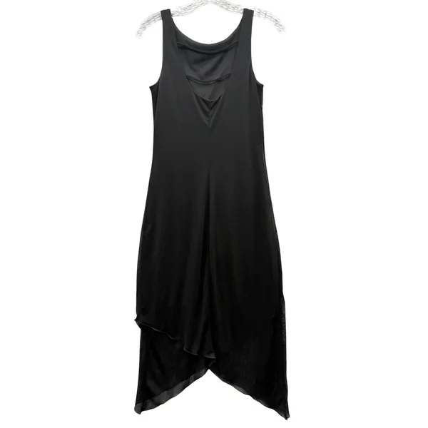 I.N. San Francisco Y2K Black Floral Fairycore Indie Midi Dress Elegant S - Image 2