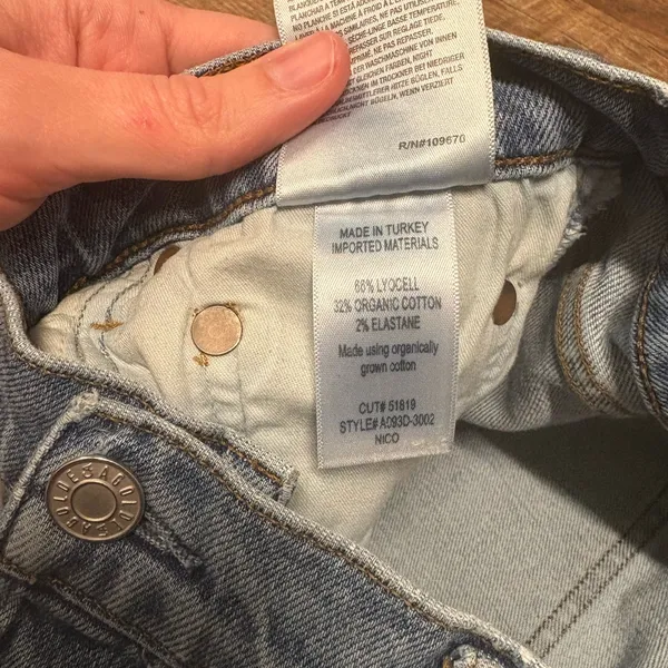 Agolde Nico High-Rise Slim Organic Cotton/Lyocell Blend Jeans Size 29 - Image 4