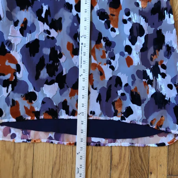 Cabi EUC Women's Radiant Beauty Sleeveless Burnout Velvet Mini Dress M - Image 9