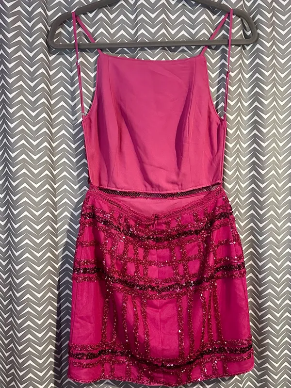 NBD | Natalie Mini Dress in Fuchsia, Small - Image 6