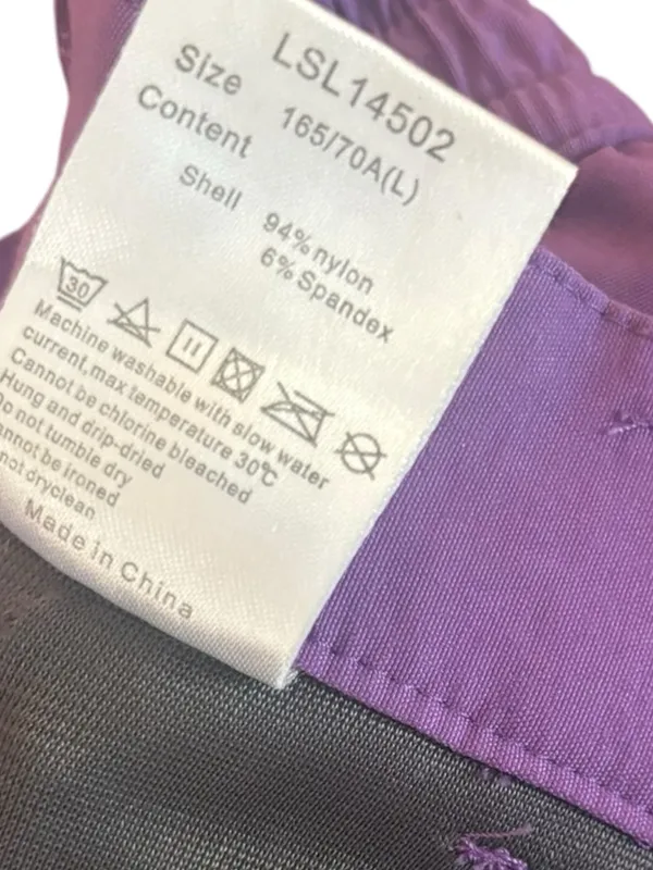 LL Bean Purple Soft Shell Hiking Rain Pants Womens Large - Image 7