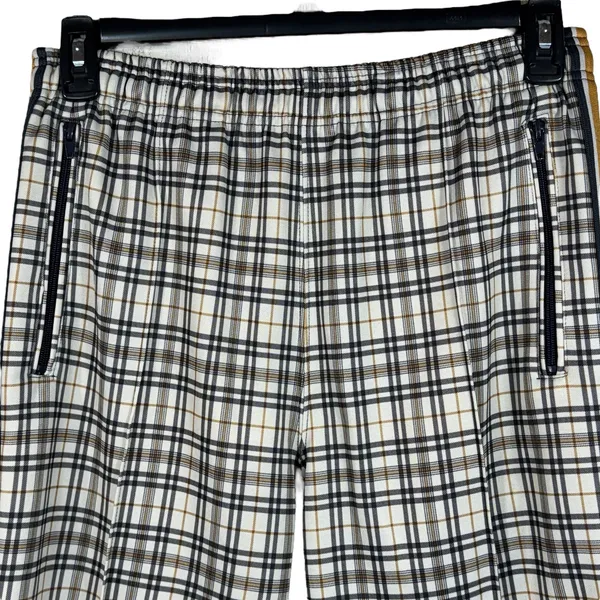 Urban Outfitters Medium Pants Plaid Pull-On Stretch Zip Pockets Hi-Rise Creased - Image 2