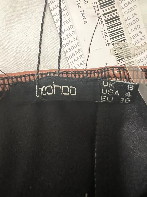 Boohoo Brown Leather Corset Top - Image 4